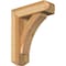 Ekena Millwork Thorton Craftsman Rough Sawn Bracket w/ Offset Brace, Western Red Cedar, 6"W x 18"D x 22"H BKT0604X18X22THR04RWR - alternate 1